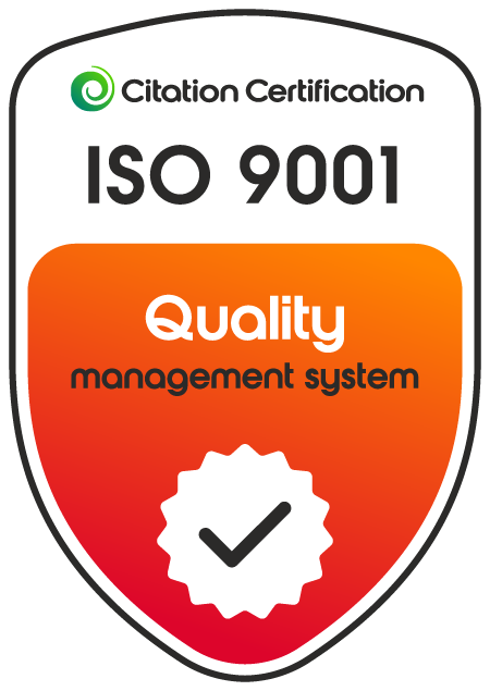 ISO 9001 Quality Management System certification badge