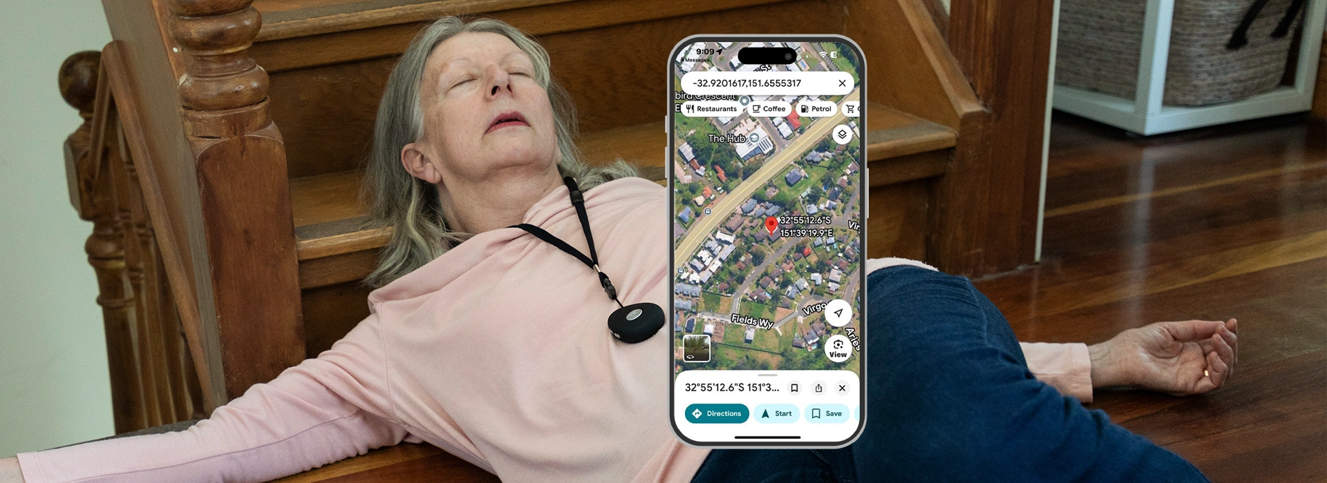 LiveLife alarm pendant with Inbuilt Fall Detection -  Automatic alerts when you need help most