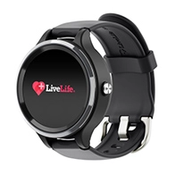 LiveLife Black watch with Brown Leather Bands