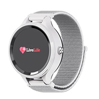 LiveLife Black watch with Brown Leather Bands