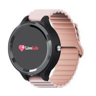 LiveLife Black watch with Brown Leather Bands