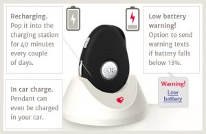 personal mobile alert pendant charging station image