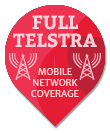 Medical alert works on Telstra 4G network covering 99% of populated Australia.