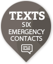 Texts upto 6 emergency contacts