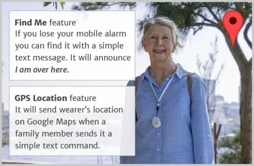 Got Find Me feature if you lose you pedant alarm, it will send the location with google map location link and lattitude and longitude