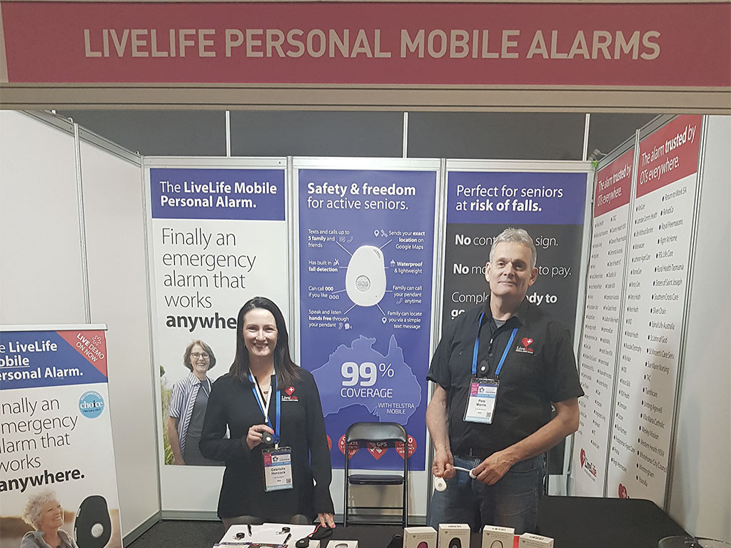 Photograph of LiveLife Alarm staff at National Ocupational Therapy Conference in Sydney