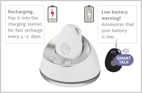 Low battery warning with smart talk and battery lasts upto 5 days - LiveLife Mobile Alarm with SOS Calling, Fall Detect & GPS