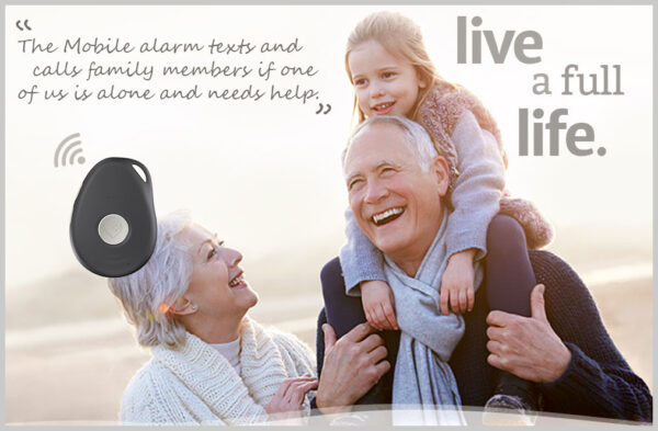 Mobile medical emergency seniors watch with fall alert and gps being worn by seniors outside