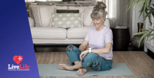 lady wearing live life alarm