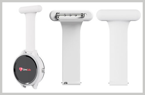 White Live Life watch with white FOB