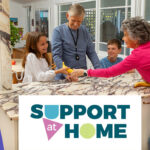Support at home. Couple with grandkids.